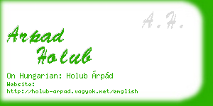 arpad holub business card